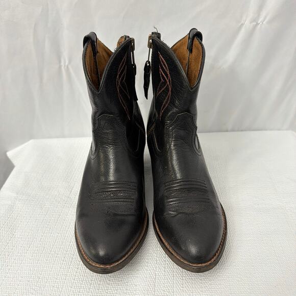 Ariat Darlin Western Boots Womens Size 7 B Old Black Ankle Cowgirl Side Zip - Picture 3 of 12